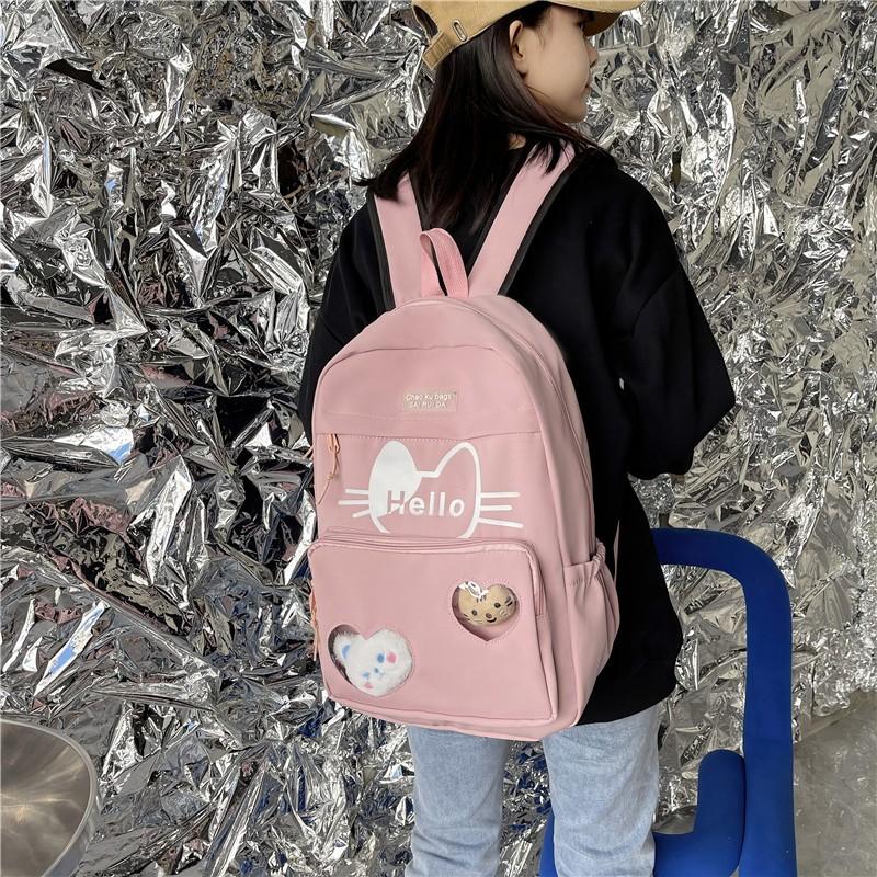 School Bags Harajuku Style Fashion Women Backpack Kawaii Cartoon Bag For Girls Large Capacity Bookbags Solid Color Travel 2022, Black
School Bags Harajuku Style Fashion Women Backpack Kawaii Cartoon Bag For Girls Large Capacity Bookbags Solid Color Travel 2022, Black
