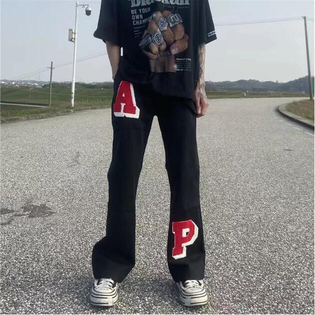 High Street Letter Embroidery Wide Leg Casual Men's Cargo Pants Retro Black Baggy Hip Hop Trousers
High Street Letter Embroidery Wide Leg Casual Men's Cargo Pants Retro Black Baggy Hip Hop Trousers