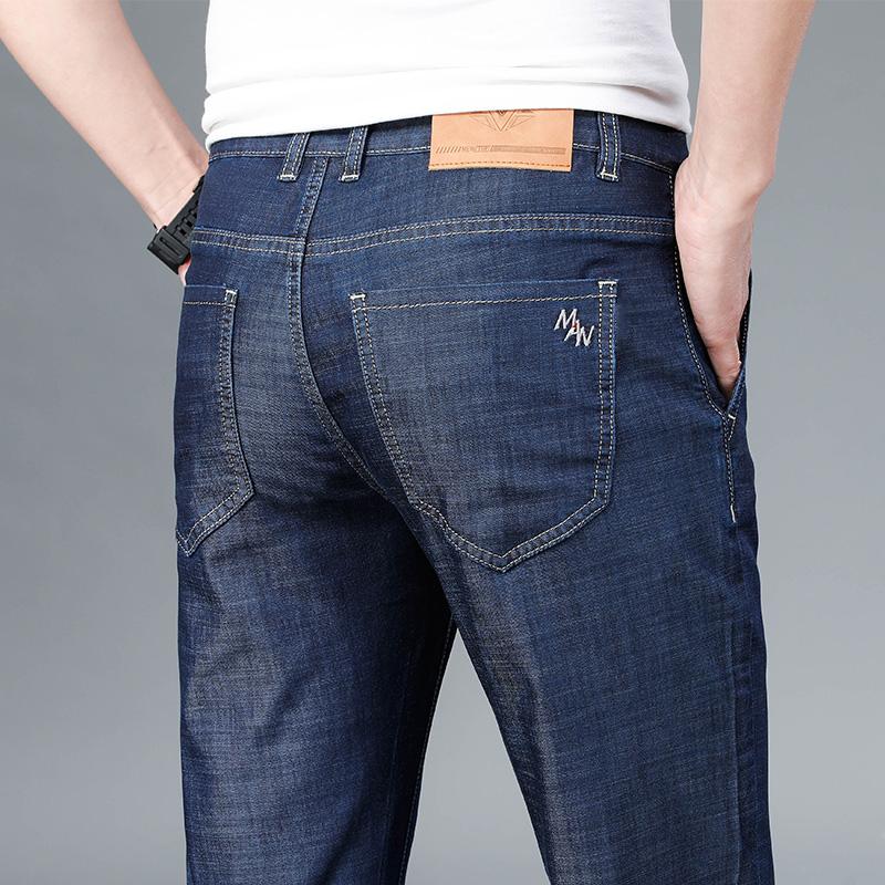 Men's Jeans Stretch Cotton High-Rise Straight 2022 Spring Summer Business Casual Loose Denim Trousers Male High-End Brand Slim Pants, Light blue
Men's Jeans Stretch Cotton High-Rise Straight 2022 Spring Summer Business Casual Loose Denim Trousers Male High-End Brand Slim Pants, Light blue