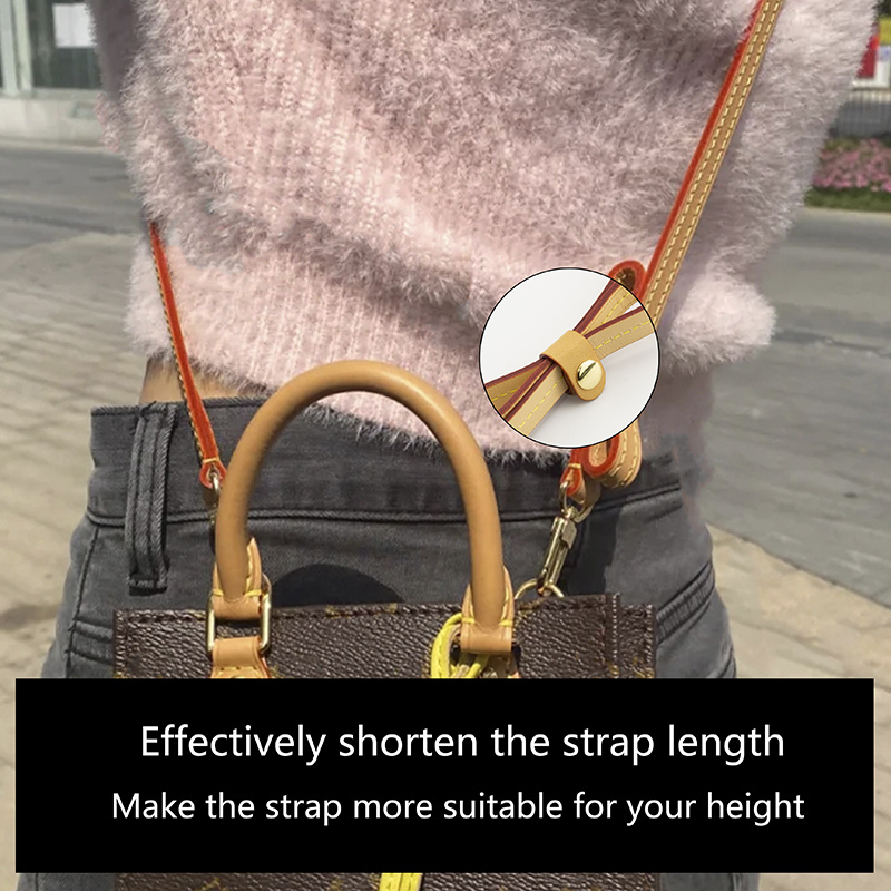 BAMADER Cowhide Handles Fixed Buckle Bag Strap Adjustment Hook Shorten Fixed Buckle Shoulder Strap Fixing Clip Bags Accessories 220610