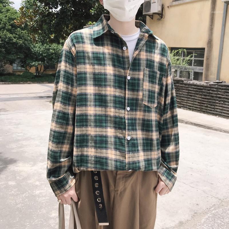 Autumn And Winter Korean Version Of The Loose Lattice Lapel Long-sleeved Japanese Men's Casual Shirt Shirts, Green
Autumn And Winter Korean Version Of The Loose Lattice Lapel Long-sleeved Japanese Men's Casual Shirt Shirts, Green