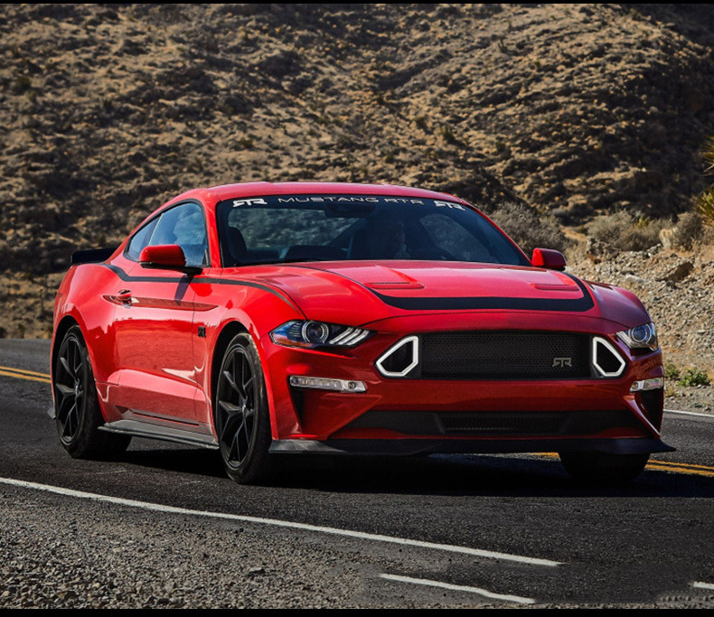 For Ford Mustang 20 18-UP LED Headlight Assembly Retrofit RGB Wiping Turn Indicator Lens Car Daytime Running Headlight