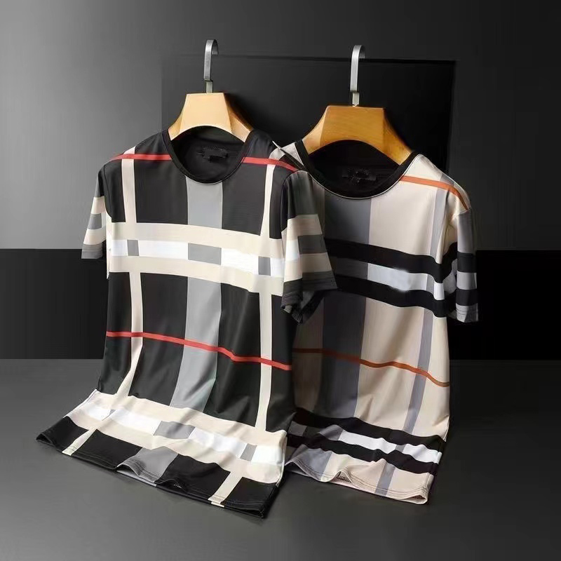 Summer new Men's T-Shirts ice silk short-sleeved plaid printing letter printing designer youth trend large size S-XXXL 88, Khaki
Summer new Men's T-Shirts ice silk short-sleeved plaid printing letter printing designer youth trend large size S-XXXL 88, Khaki