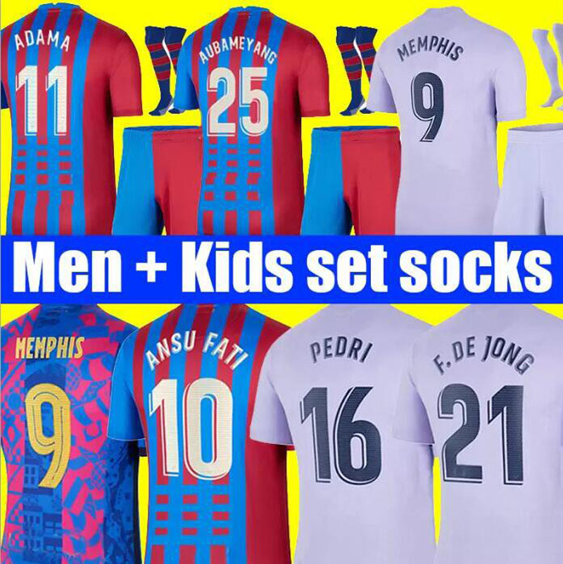 MEMPHIS PEDRI FERRAN soccer jersey ADAMA AUBA PIQUE home away 21 22 23 ANSU FATI Camisetas de football 2021 2022 F. DE JONG DEST Dembélé GAVI kit shirt men kids sets socks
MEMPHIS PEDRI FERRAN soccer jersey ADAMA AUBA PIQUE home away 21 22 23 ANSU FATI Camisetas de football 2021 2022 F. DE JONG DEST Dembélé GAVI kit shirt men kids sets socks