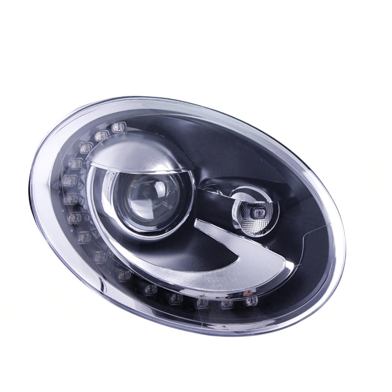 2pcs demon eye headlights assembly For VW Beetle LED Headlight 20 13-20 21 bifocal Xenon lens DRL turn signal light