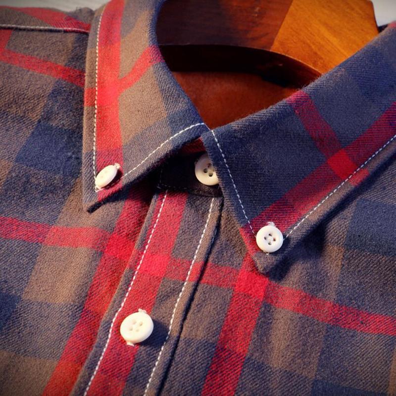 Fleece Shirts Autumn Winter Plus Velvet Plaid Men Casual Flannel Slim Fit Street Cotton Shirt Size 5XL Camisa Masculina 220322