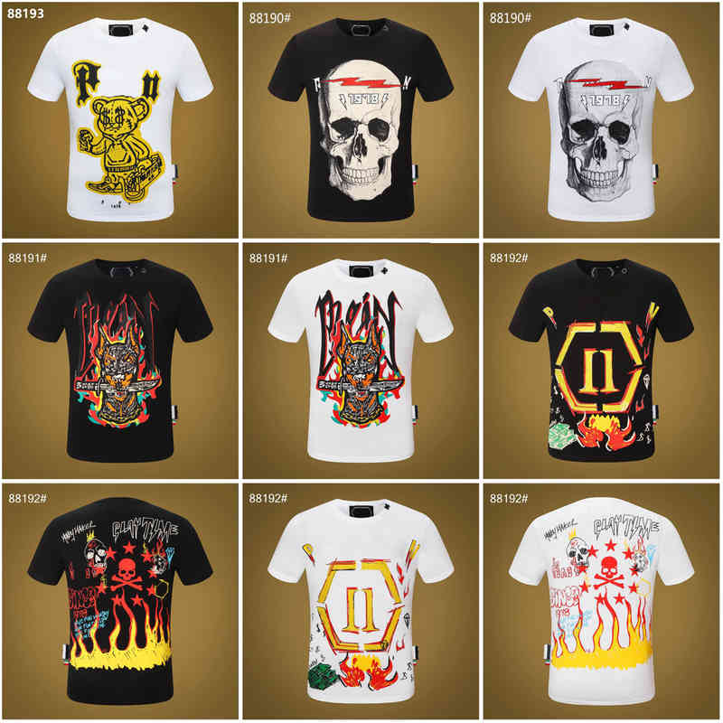 PP Fashion Men's Digner slim fit T-shirt Summer rhintone Short Sve Round Neck shirt tee Skulls Print Tops Streetwear collar Polos M-xxxL, # 2
PP Fashion Men's Digner slim fit T-shirt Summer rhintone Short Sve Round Neck shirt tee Skulls Print Tops Streetwear collar Polos M-xxxL, # 2