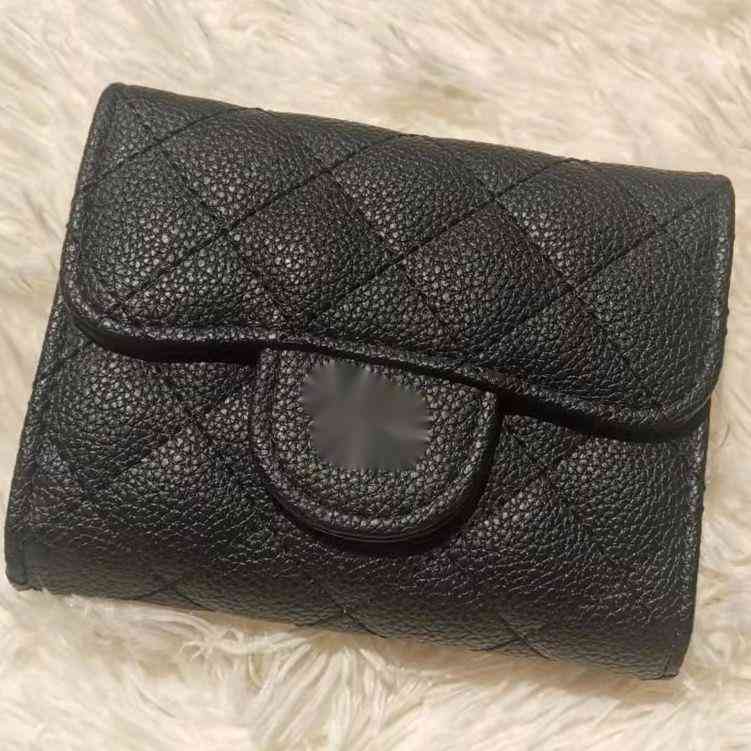 Wallets High Quality Brand design Letter Quilted CC chain short wallet lambskin women's le boy pocket caviar Leather zipper card pack coin P YXIR, Black three fold bag (zipper inside)
Wallets High Quality Brand design Letter Quilted CC chain short wallet lambskin women's le boy pocket caviar Leather zipper card pack coin P YXIR, Black three fold bag (zipper inside)
