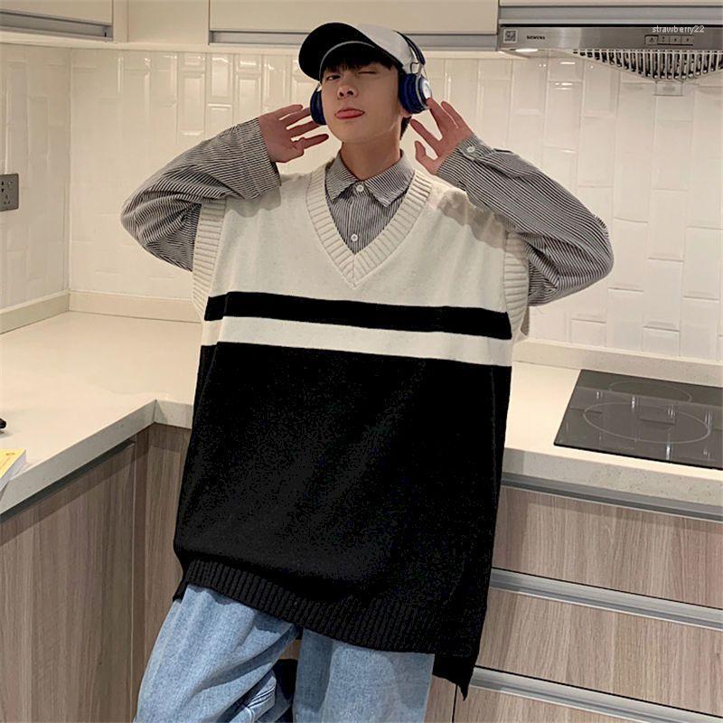 Men's Vests Sweater Vest Men 2022 Autumn College Style For Striped V-Neck Sleeveless Top Loose Short Pullover Women Stra22, Black
Men's Vests Sweater Vest Men 2022 Autumn College Style For Striped V-Neck Sleeveless Top Loose Short Pullover Women Stra22, Black