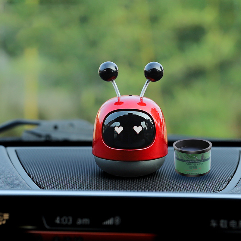 Paste type Lovely expression Car Air Freshener Robot shape diffuser Solid Perfume car interior accessories