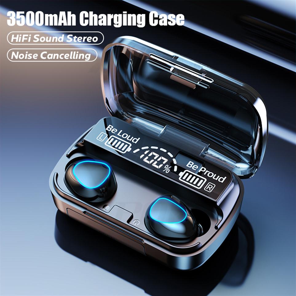 TWS Bluetooth 5.1 Earphones 3500mAh Charging Box Wireless Headphone 9D Stereo Sports Waterproof Earbuds Headsets With Microphone363k, Black
TWS Bluetooth 5.1 Earphones 3500mAh Charging Box Wireless Headphone 9D Stereo Sports Waterproof Earbuds Headsets With Microphone363k, Black
