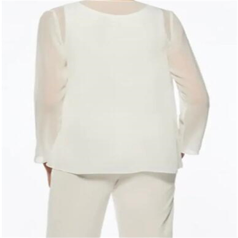 Pantsuit 3 Piece Suit Mother of the Bride Dress Plus Size Elegant Wrap Included Bateau Neck Floor Length Chiffon with Lace 2022