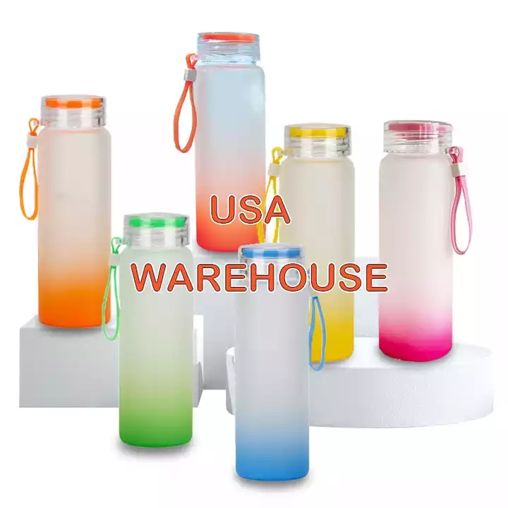 500ML Diy Custom Gradient Color Frosted Glass Water Bottle Cup Printed Sublimation Tumblers For Personalized Gifts
500ML Diy Custom Gradient Color Frosted Glass Water Bottle Cup Printed Sublimation Tumblers For Personalized Gifts