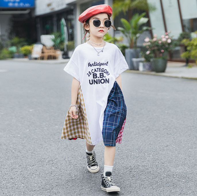Fashion big kids plaid splicing dresses children letter printed short sleeve dress korean old girls lattice Patchwork dress 3-15T A2555, White
Fashion big kids plaid splicing dresses children letter printed short sleeve dress korean old girls lattice Patchwork dress 3-15T A2555, White