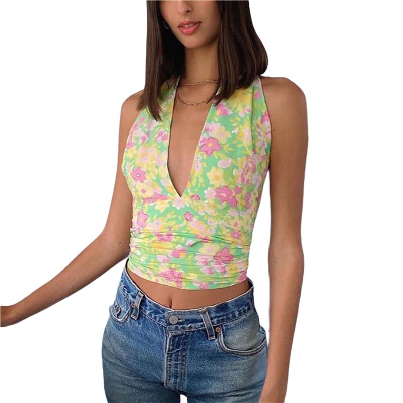 Women' Tanks & Camis Xingqing Floral Printed Crop Top Y2k Halter Backless Women Vintage Sweats Beach Holiday Tops 90s Aesthetic VestsWomen, Green
Women' Tanks & Camis Xingqing Floral Printed Crop Top Y2k Halter Backless Women Vintage Sweats Beach Holiday Tops 90s Aesthetic VestsWomen, Green