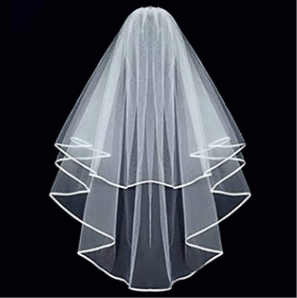 Hair Accessories White Double Ribbon Edge Center Cascade Bridal Wedding Veil With Comb amhpT
Hair Accessories White Double Ribbon Edge Center Cascade Bridal Wedding Veil With Comb amhpT
