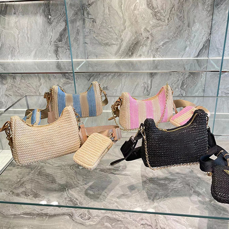 Summer Straw bag hobo designer shoulder crossbody bags ladies chain tote bag composite handbag with coin purse Woman Handbags Chest pack lady chains Totes cross body, Yellow
Summer Straw bag hobo designer shoulder crossbody bags ladies chain tote bag composite handbag with coin purse Woman Handbags Chest pack lady chains Totes cross body, Yellow