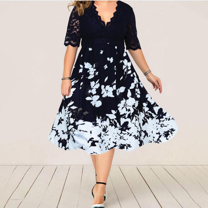 Plus Size Dresses Women's Dress Elegant Lace Evening Party 2022 Floral Print Summer 3XL 4XL 5XL Ladies Casual Outfits, Blue
Plus Size Dresses Women's Dress Elegant Lace Evening Party 2022 Floral Print Summer 3XL 4XL 5XL Ladies Casual Outfits, Blue