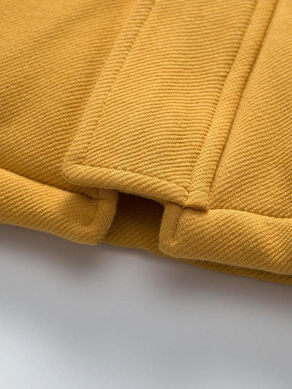 YINGZIFANG Toddler Boys Patch Detail Raglan Sleeve Fuzzy Trim Hooded Winter Coat SHE