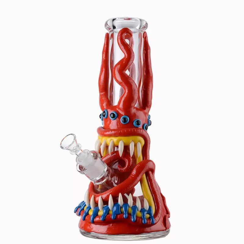 Beaker Bong Unique Hookahs 3D Monster Silicone Covered Heady Glass bongs Water Pipe with 14mm Glass Bowl Female Down Stem Halloween Style 19" tall
Beaker Bong Unique Hookahs 3D Monster Silicone Covered Heady Glass bongs Water Pipe with 14mm Glass Bowl Female Down Stem Halloween Style 19" tall
