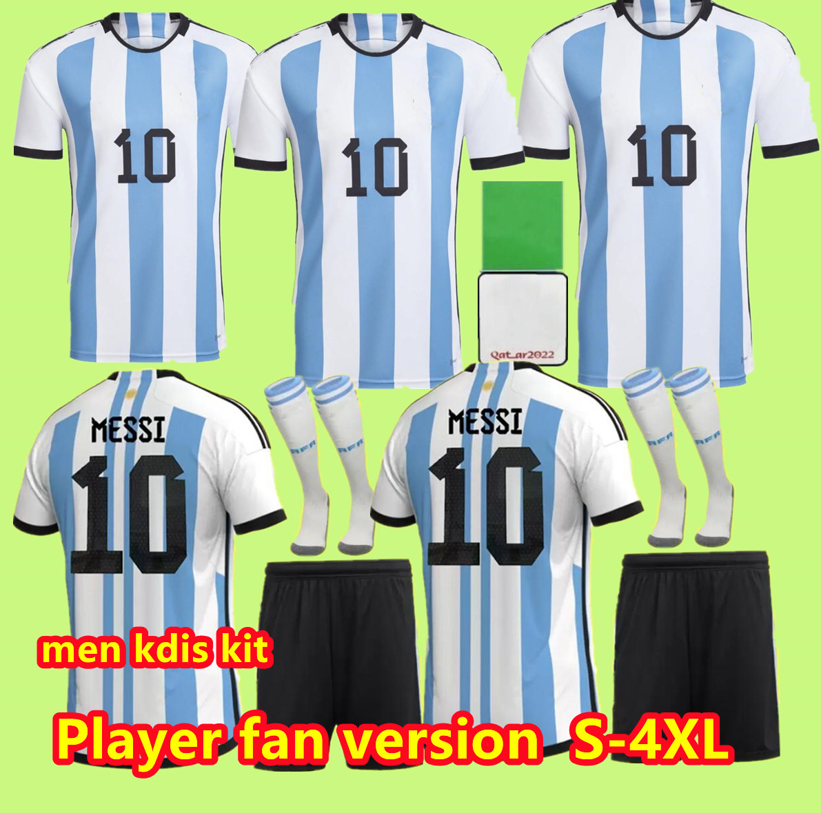 Argentina soccer Jersey football shirt 2022 DYBALA AGUERO MARADONA DI MARIA MESSIs 22 23 fans player version Men Kids kit sets uniforms socks, Blue
Argentina soccer Jersey football shirt 2022 DYBALA AGUERO MARADONA DI MARIA MESSIs 22 23 fans player version Men Kids kit sets uniforms socks, Blue