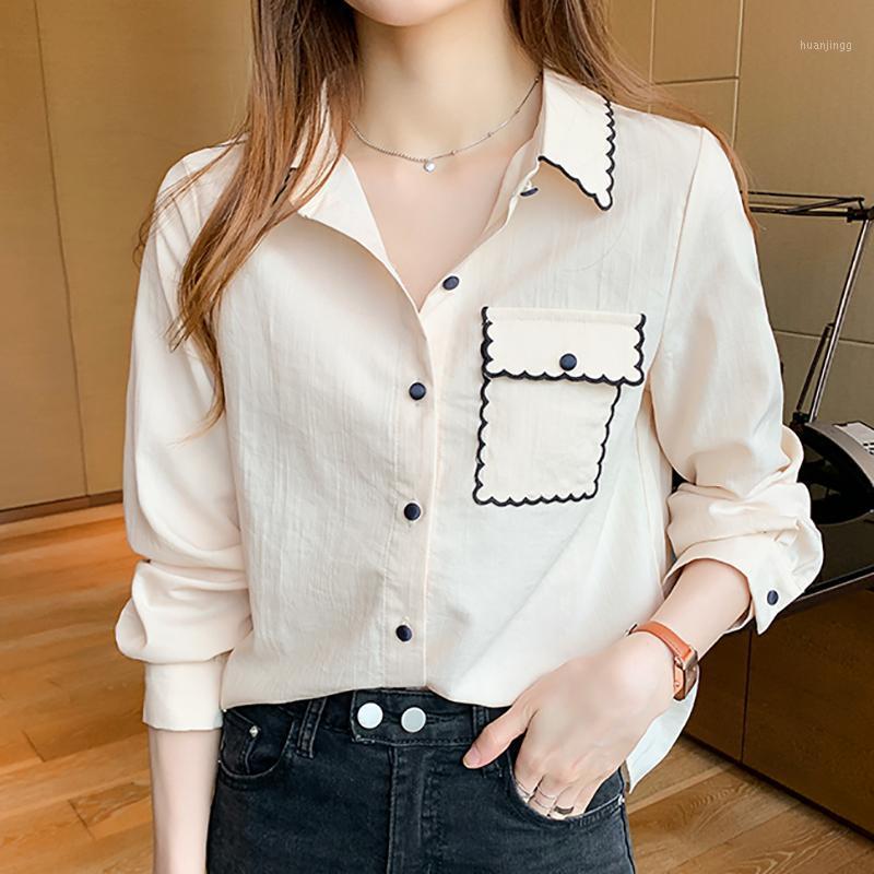 Women' Blouses & Shirts Shintimes Cotton Women Blouse Vintage Pockets Long Sleeve Shirt Woman Clothes 2022 Apricot Fall Womens Tops Chemisi
Women' Blouses & Shirts Shintimes Cotton Women Blouse Vintage Pockets Long Sleeve Shirt Woman Clothes 2022 Apricot Fall Womens Tops Chemisi