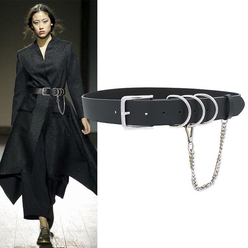 Belts Female Waistband With Chain Silver Buckle Wide Black PU Leather Waist Strap For Ladies Casual Jeans Trousers Punk Women BeltsBelts
Belts Female Waistband With Chain Silver Buckle Wide Black PU Leather Waist Strap For Ladies Casual Jeans Trousers Punk Women BeltsBelts