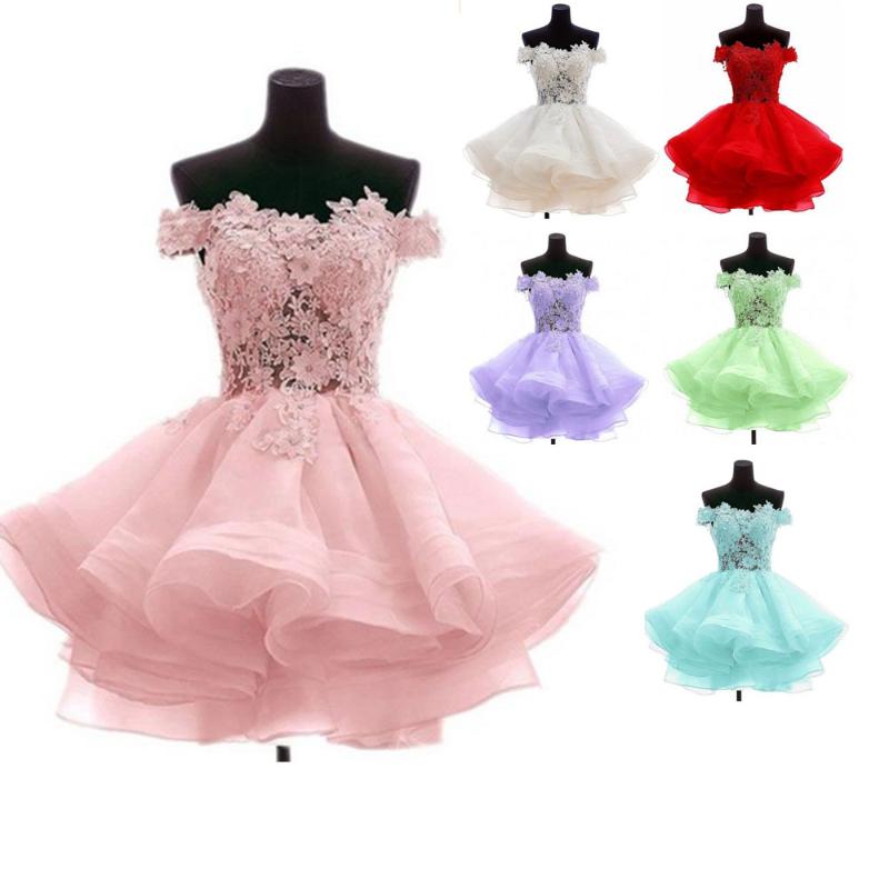Party Dresses Off The Shoulder Pink Homecoming 3D Appliques Floral Short Evening Gowns Ruffle Tulle Formal Robe De SoireeParty
Party Dresses Off The Shoulder Pink Homecoming 3D Appliques Floral Short Evening Gowns Ruffle Tulle Formal Robe De SoireeParty