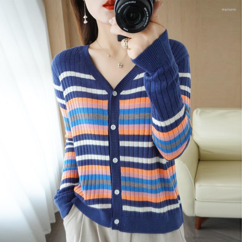 Women' Knits & Tees Knitted Cardigan Women' Coat Top Autumn Striped Loose Fashion All-Match Sweater For Outer WearWomen' Mari22, Gray
Women' Knits & Tees Knitted Cardigan Women' Coat Top Autumn Striped Loose Fashion All-Match Sweater For Outer WearWomen' Mari22, Gray