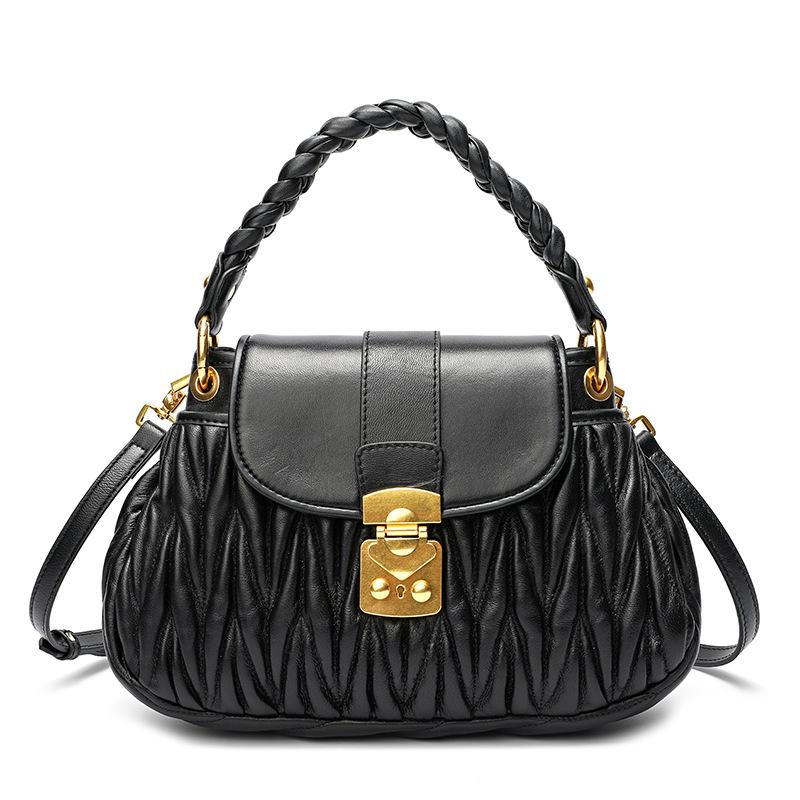 Evening Bags Early Spring Full Sheepskin Pleated Bag Texture Single Shoulder Hand-held Underarm Women's Leather Messenger BagEvening, Black
Evening Bags Early Spring Full Sheepskin Pleated Bag Texture Single Shoulder Hand-held Underarm Women's Leather Messenger BagEvening, Black