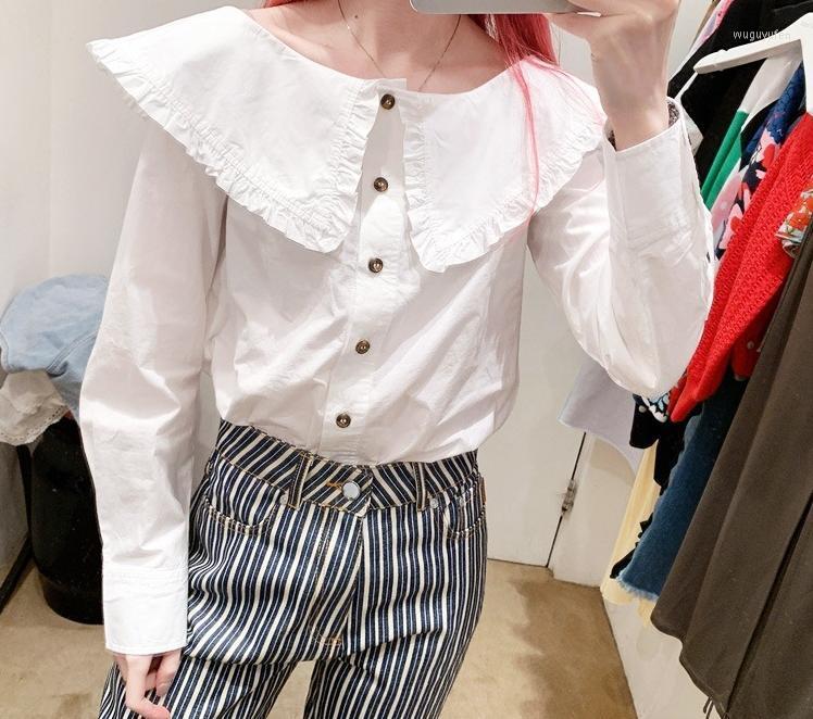 Women' Blouses & Shirts Women Shirt 2022 Summer Classic Round Neck And Buttoned Straight Sleeve Cotton Plain Ladies, White
Women' Blouses & Shirts Women Shirt 2022 Summer Classic Round Neck And Buttoned Straight Sleeve Cotton Plain Ladies, White