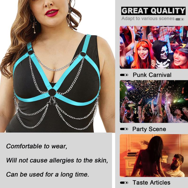 Garters Garter Belt Harness For Women Body Hollow Bra Corset Suspender Dance Rave Party Punk Plus Size Sexy Lingerie Chain AccessoriesGarter, White
Garters Garter Belt Harness For Women Body Hollow Bra Corset Suspender Dance Rave Party Punk Plus Size Sexy Lingerie Chain AccessoriesGarter, White