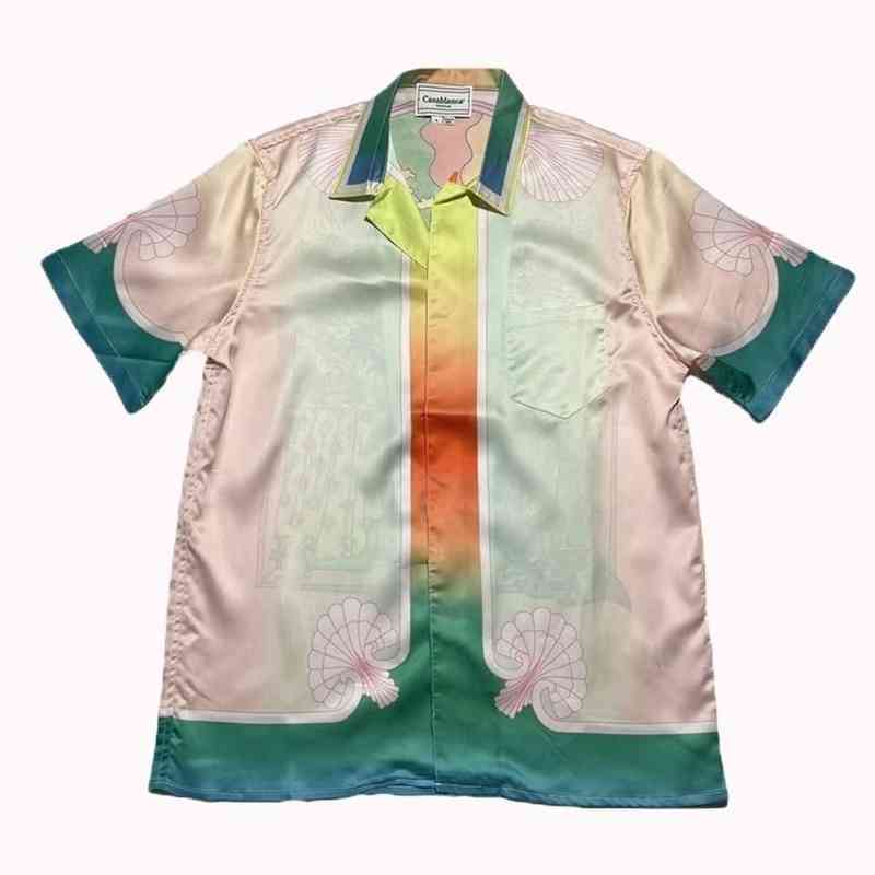 Casablanca Sicilian summer fairy tale dream short sleeve shirt men and women same loose designer shirts, Beige
Casablanca Sicilian summer fairy tale dream short sleeve shirt men and women same loose designer shirts, Beige