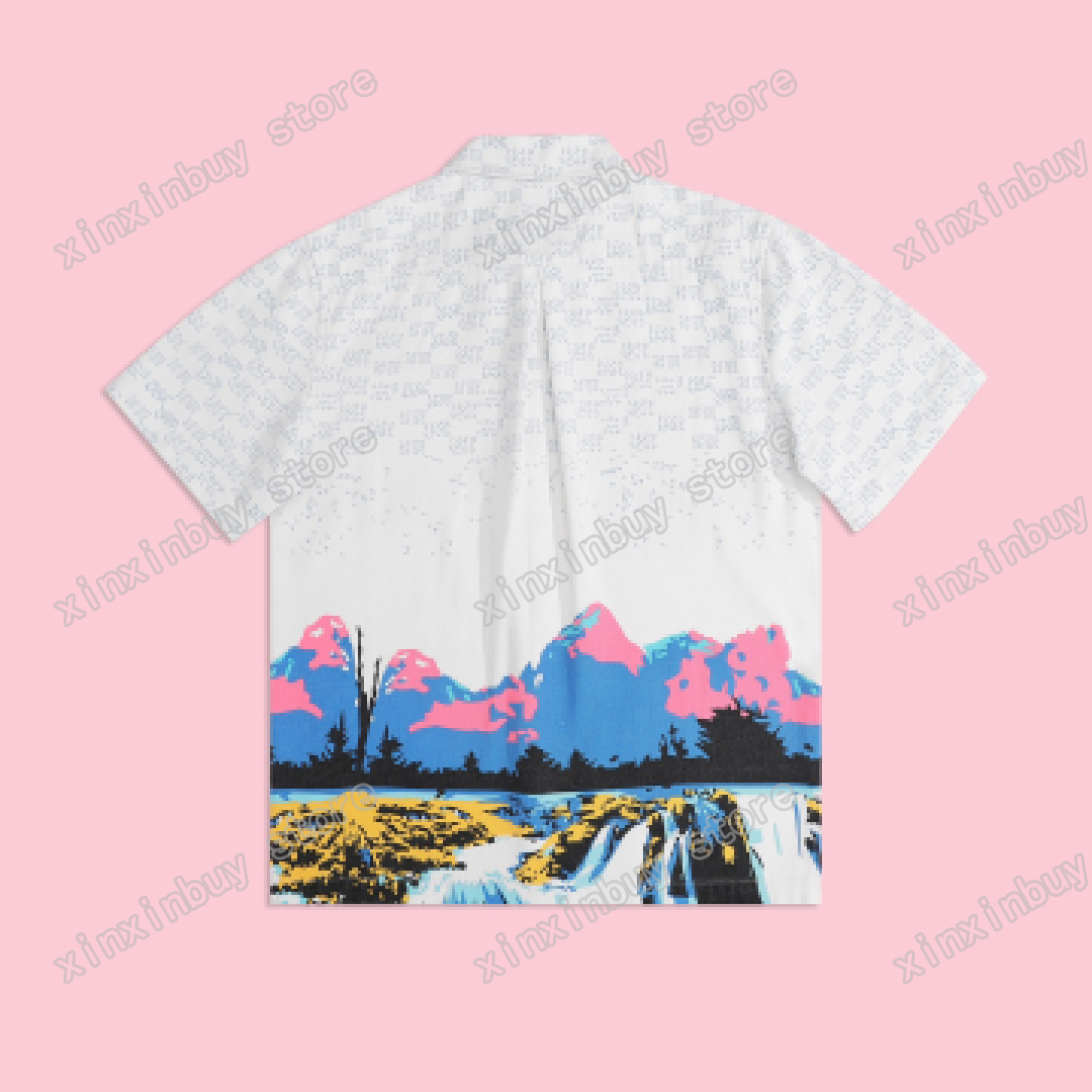 22ss Men Women Designers t shirts Denim Snow Mountain short sleeve Crew Neck Streetwear blue white xinxinbuy S-2XL, Multi
22ss Men Women Designers t shirts Denim Snow Mountain short sleeve Crew Neck Streetwear blue white xinxinbuy S-2XL, Multi