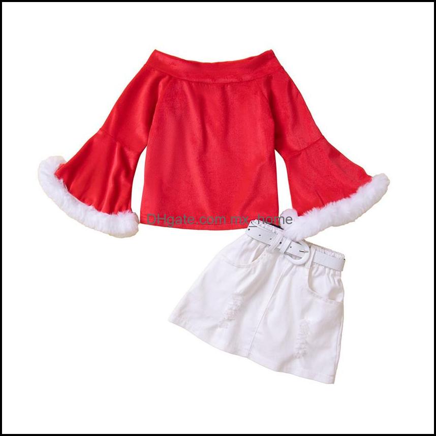 Clothing Sets Baby Kids Baby Maternity Girls Christmas Outfits Children Veet Off Shoder Flar Dha4M, 1lot=1set=tops+skirts=2pcs
Clothing Sets Baby Kids Baby Maternity Girls Christmas Outfits Children Veet Off Shoder Flar Dha4M, 1lot=1set=tops+skirts=2pcs