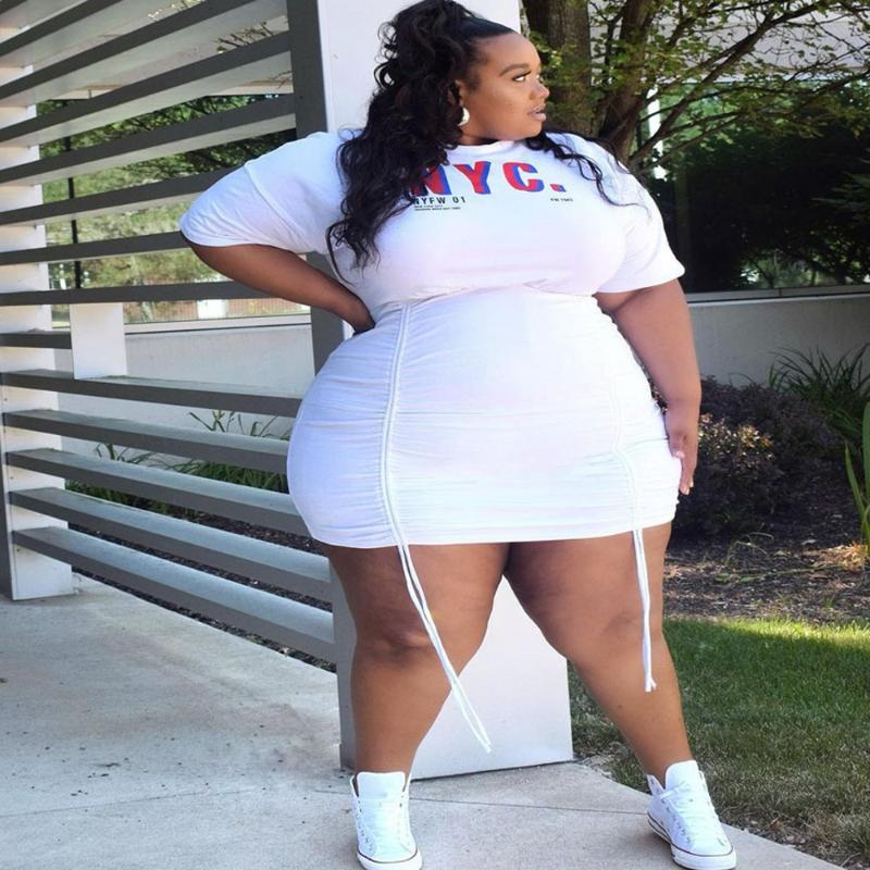 Plus Size Dresses 4XL Clothes Summer Women White Letter Print Short Sleeve Drawstring Mini Dress Female Casual T-shirt DressPlus
Plus Size Dresses 4XL Clothes Summer Women White Letter Print Short Sleeve Drawstring Mini Dress Female Casual T-shirt DressPlus