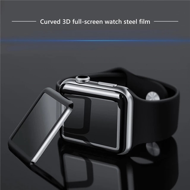 For Apple Watch iWatch 2 3 4 3D Soft Curved Edge Full Screen Protector Cover 41mm 45mm 38mm 42mm 40mm 44mm Tempered Glass Protector Protective With Re