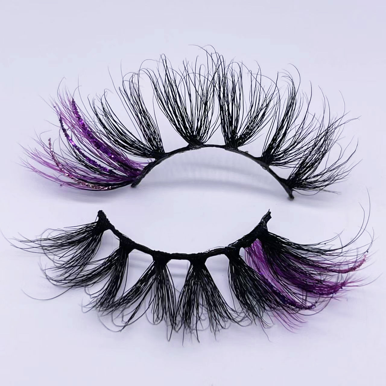 Eyelashes 25mm Colorful With Glitter Eye Lashes Thick Long Fake Eyelash Extension Make Up Tools False Lash For Beauty