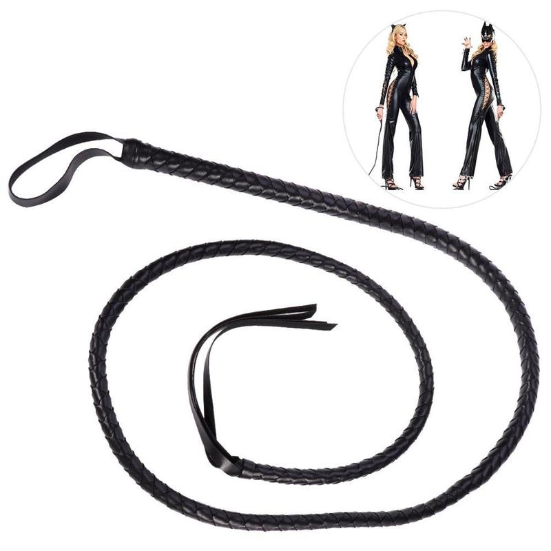 Crafts Black Bull Whip 6.5 Feet Cow Hide Leather Custom BULLWHIP Belly and Bolster Construction 220411