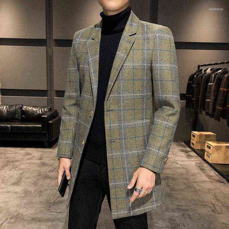 Men's Wool & Blends Autumn Winter Long Woolen Trench Coat For Classic Plaid Casual Slim Business Windbreaker Jackets Social Male Clothing Vi T220810, Light grey
Men's Wool & Blends Autumn Winter Long Woolen Trench Coat For Classic Plaid Casual Slim Business Windbreaker Jackets Social Male Clothing Vi T220810, Light grey