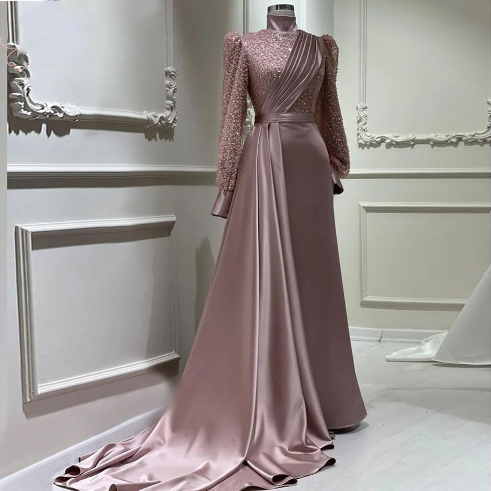 Elegant Muslim Evening Night Dress 2022 Long Sleeves High Neck Bead Sequin Lace Mermaid Prom Party Gowns Custom Made Robe De Soiree Vestido De Fiesta, White
Elegant Muslim Evening Night Dress 2022 Long Sleeves High Neck Bead Sequin Lace Mermaid Prom Party Gowns Custom Made Robe De Soiree Vestido De Fiesta, White