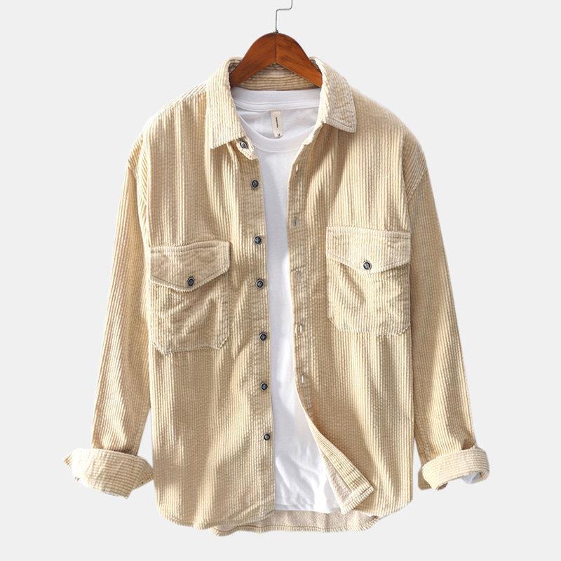 Men's Casual Shirts Long Sleeve Corduroy Turndown Collar Double Pockets Top Streetwear Slim Male, Jy48-2
Men's Casual Shirts Long Sleeve Corduroy Turndown Collar Double Pockets Top Streetwear Slim Male, Jy48-2