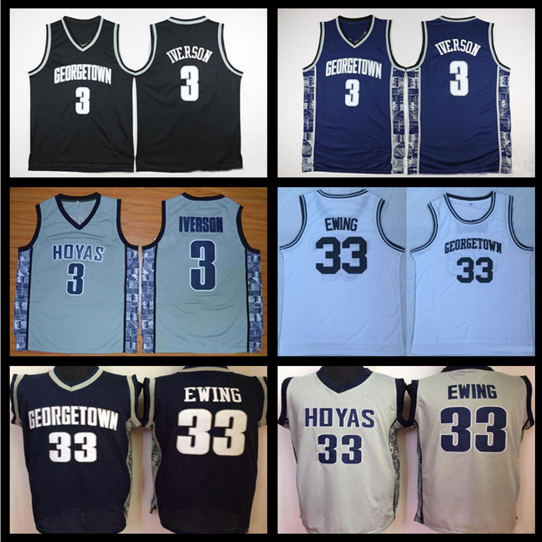 Basketball Jerseys NCAA Mens Georgetown Hoyas 3 Allen Iverson College 33 Patrick Ewing University Basketball Shirt Good Stitched Jersey, Color 1
Basketball Jerseys NCAA Mens Georgetown Hoyas 3 Allen Iverson College 33 Patrick Ewing University Basketball Shirt Good Stitched Jersey, Color 1