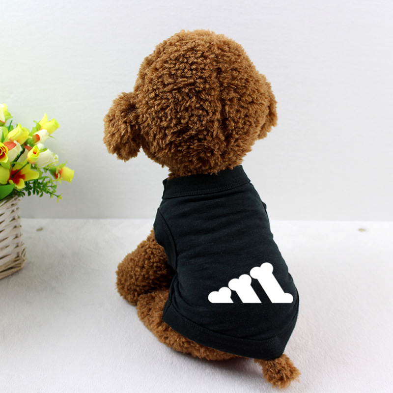 free shipping Summer T-shirt Designer Pet Clothes Cotton Dog Apparel Sunshade Breathable Vests Shirt for Small Medium Large Dogs Wholesale A333