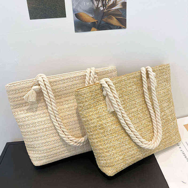 Evening Bags Casual Straw For Women Large Beach Shoulder Bag Female Rope Top Handle Travel Handbags Ladies Totes 220416, Beige
Evening Bags Casual Straw For Women Large Beach Shoulder Bag Female Rope Top Handle Travel Handbags Ladies Totes 220416, Beige