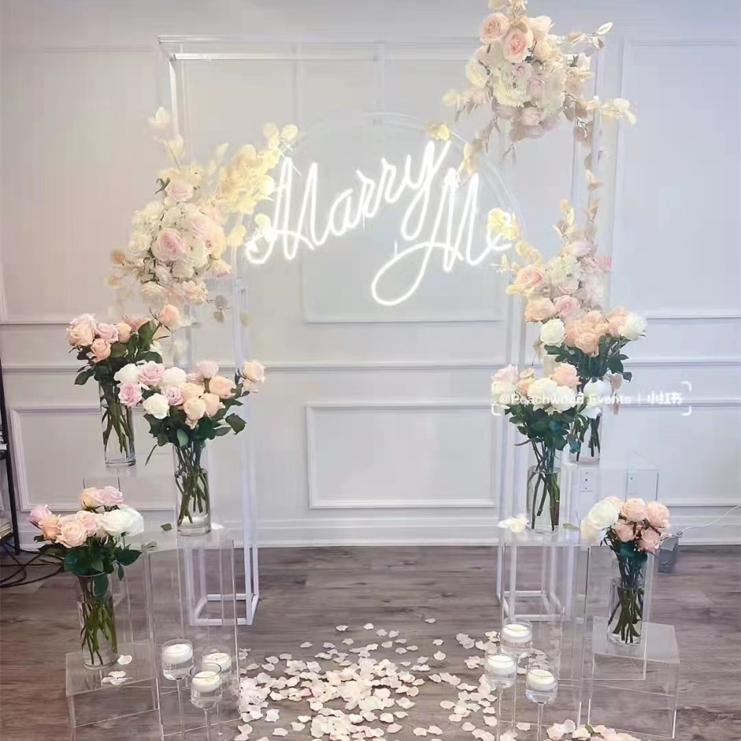 3PCS Shop Mall Celebration Wedding Decoration Reception entrance Welcome Door Backdrop Frame Home Screen Partition Flower Arch Wall Background Frame