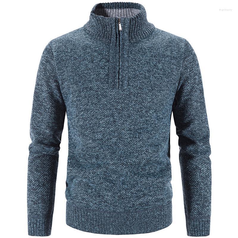 Men's Sweaters Autumn Winter Thick Knitted Sweater Men Pullovers Solid Color Zipper Mock Neck Slim Fit Knit Causal ManMen's Mari22, Blue
Men's Sweaters Autumn Winter Thick Knitted Sweater Men Pullovers Solid Color Zipper Mock Neck Slim Fit Knit Causal ManMen's Mari22, Blue