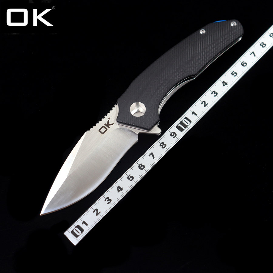 OK-D2 G10 handle 9CR18MOV blade bearing folding knife outdoor camping hunting pocket tactical self-defense EDC tool knife
OK-D2 G10 handle 9CR18MOV blade bearing folding knife outdoor camping hunting pocket tactical self-defense EDC tool knife