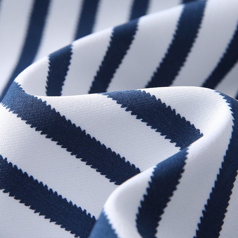 Vertical Striped Shirt Elastic Stretch Long Sleeved Business Men Dress Shirts Formal Casual Standard Fit Fashion Man's Clothing 220322