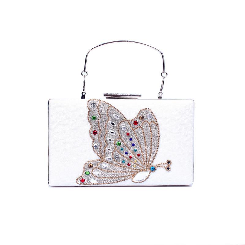 Evening Bags Women Golden Square Flat Clutch With Diamond Butterfly Female White Dinner Handbag Girls Black One Shoulder Cross Body Chain Ba, Color same as pictur
Evening Bags Women Golden Square Flat Clutch With Diamond Butterfly Female White Dinner Handbag Girls Black One Shoulder Cross Body Chain Ba, Color same as pictur